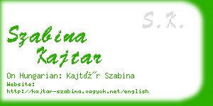 szabina kajtar business card